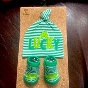 Hat and Socks Baby Essentials Lucky